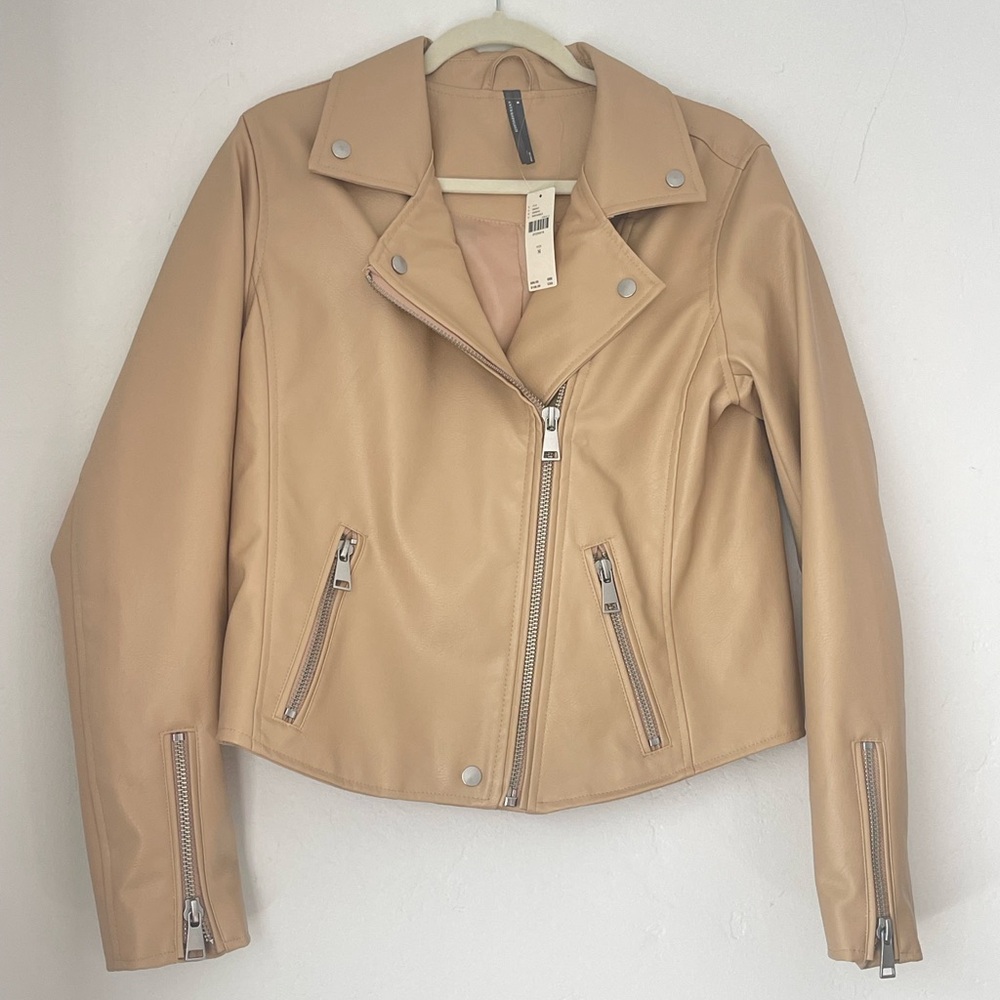 NWT Anthro Saige Faux-Leather Moto Jacket